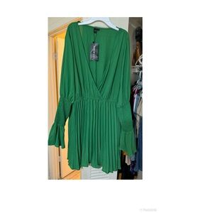 Green midi dress